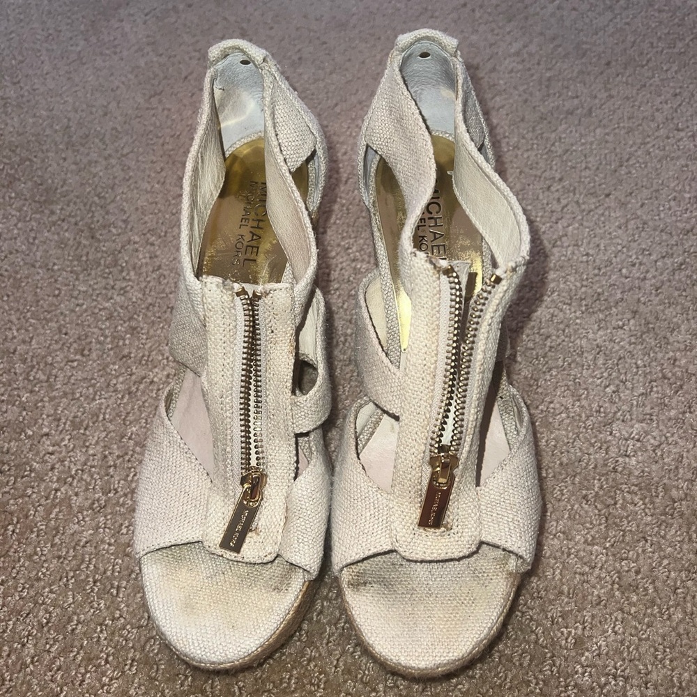 Michael by Michael Kors Damita Espadrille Wedge- Size 8 - Picture 7 of 8